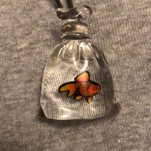 Handmade glass necklace with fish 🐠